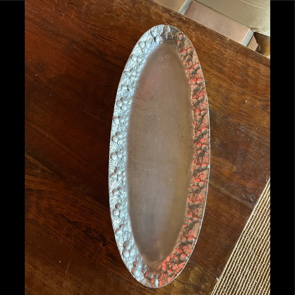 Vintage Pewter Serving Platter